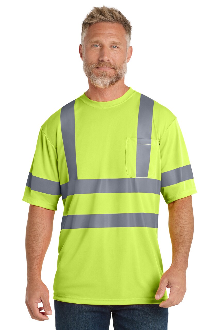 CornerStone®ANSI 107 Class 3 Short Sleeve Snag-Resistant Reflective T-Shirt